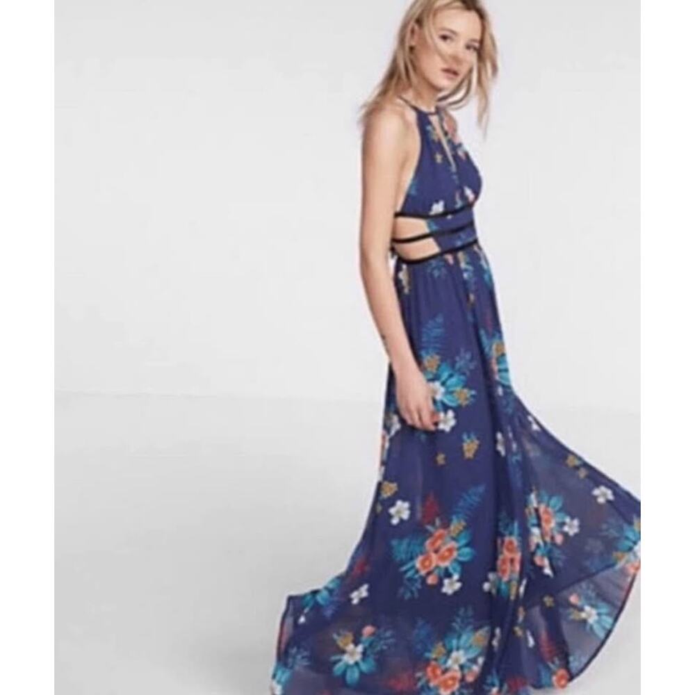 Sz M‎ - Express Tropical Maxi Dress